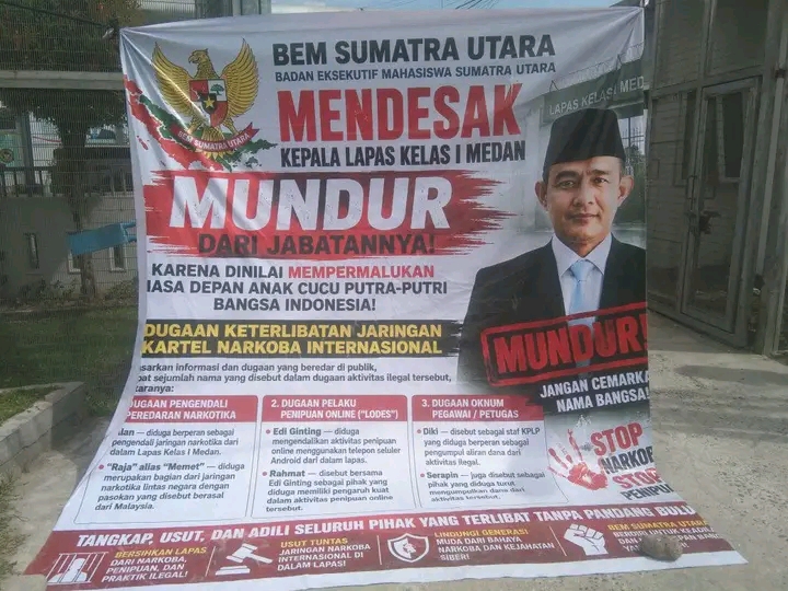 BEM Sumut Soroti Dugaan Narkoba dan Penipuan Online di Lapas Kelas I Medan